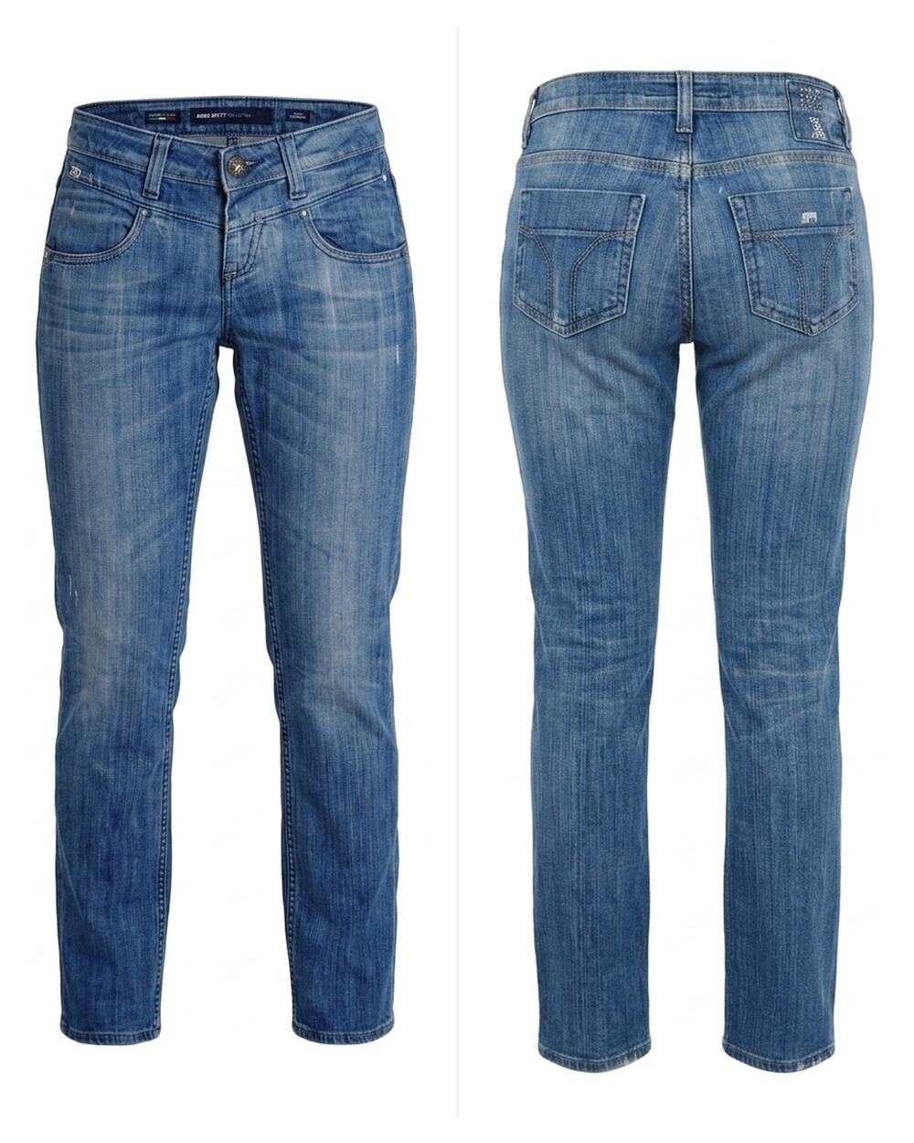 Vintage Miss Sixty Straight Leg Rhinestone Jeans Women See Measurements